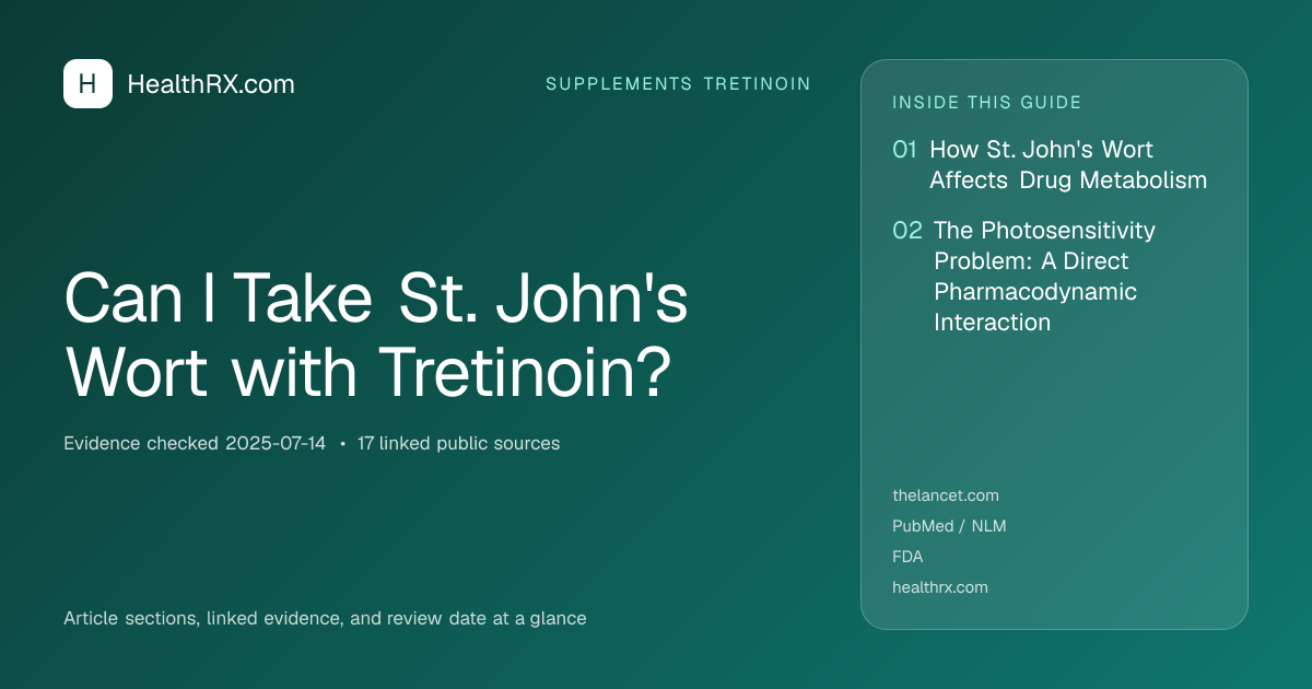 Evidence overview for supplements tretinoin: Can I Take St. John's Wort with Tretinoin?
