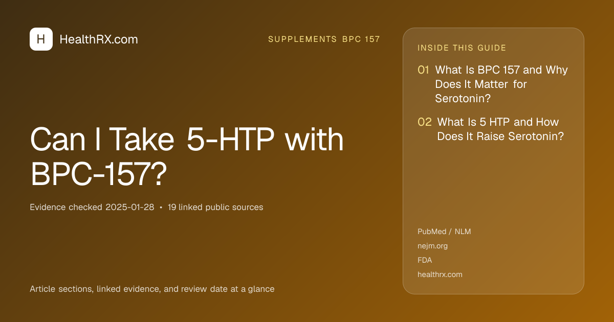 Evidence overview for Can I Take 5-HTP with BPC-157?