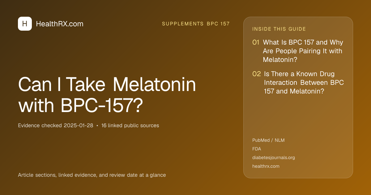 Evidence overview for Can I Take Melatonin with BPC-157?