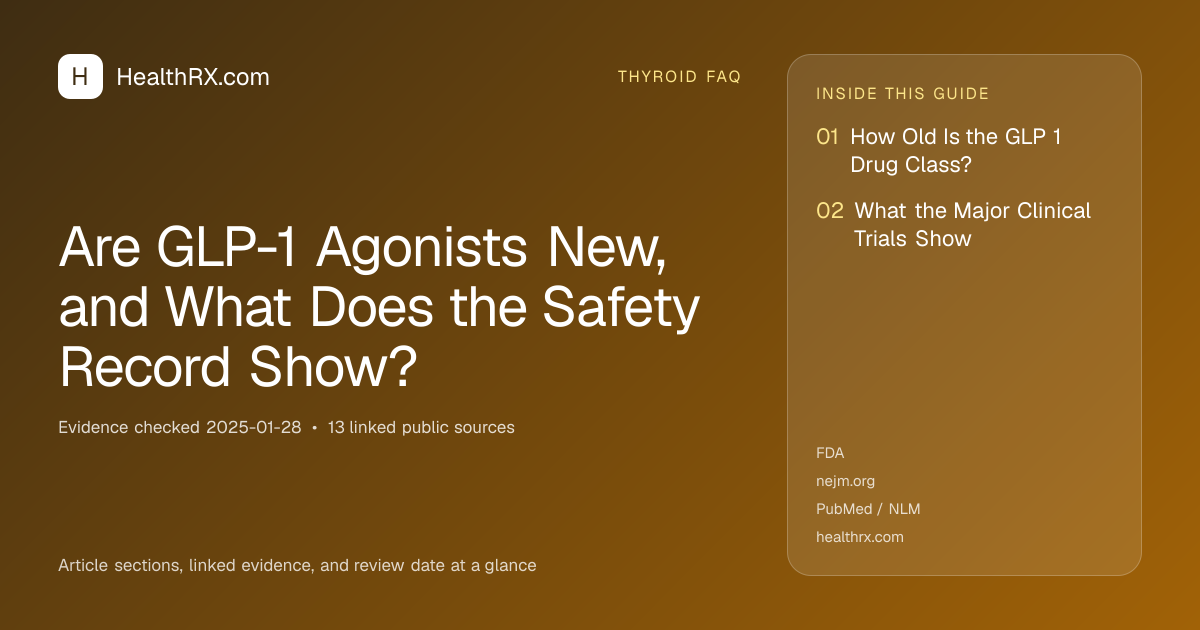 Evidence overview for Are GLP-1 Agonists New, and What Does the Safety Record Show?