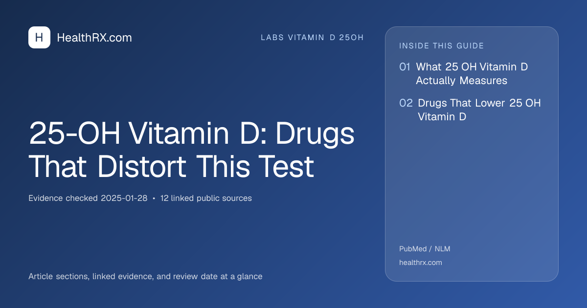 Evidence overview for 25-OH Vitamin D: Drugs That Distort This Test