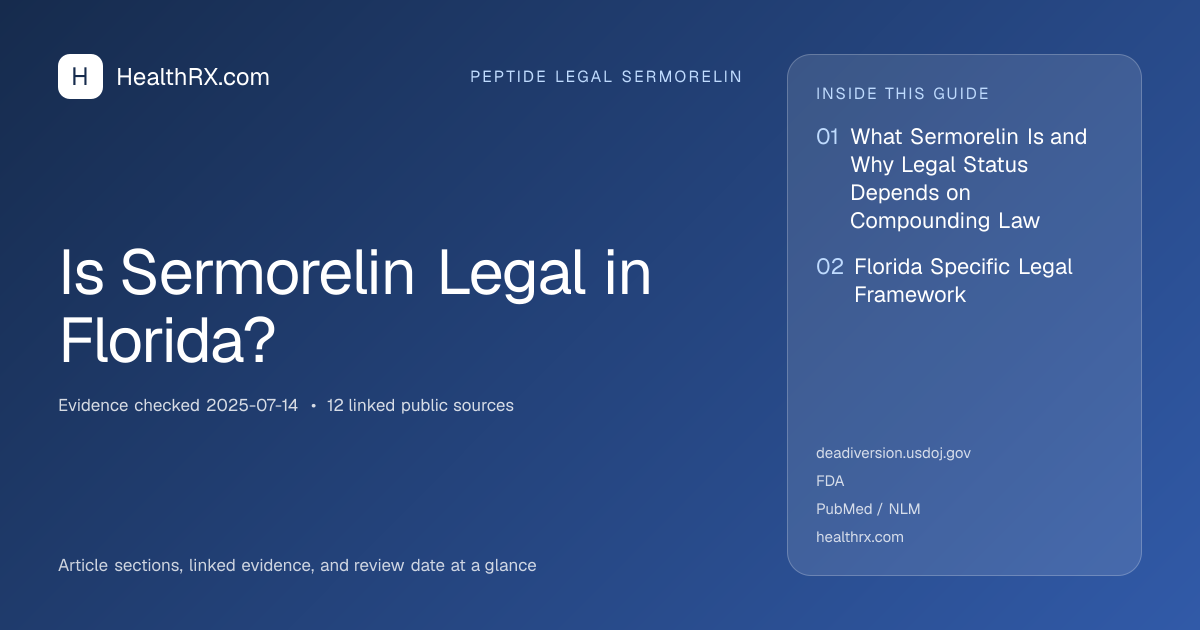 Evidence overview for Is Sermorelin Legal in Florida?