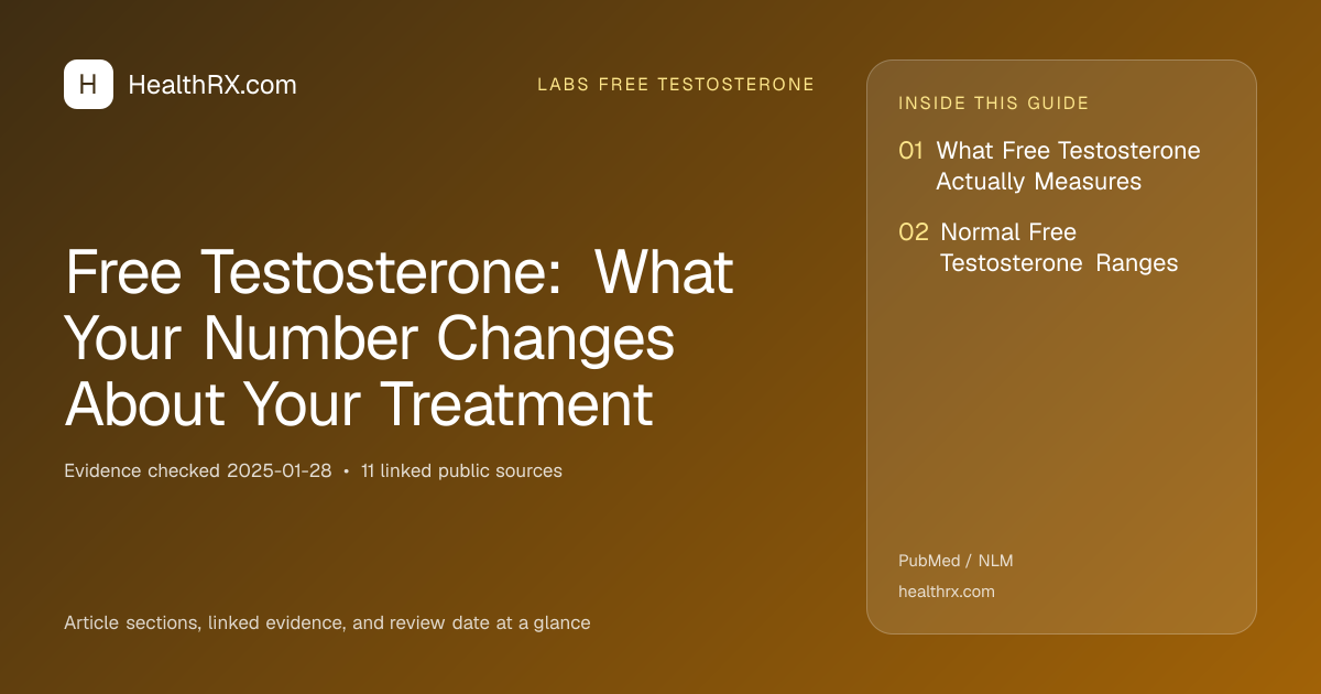 Evidence overview for Free Testosterone: What Your Number Changes About Your Treatment
