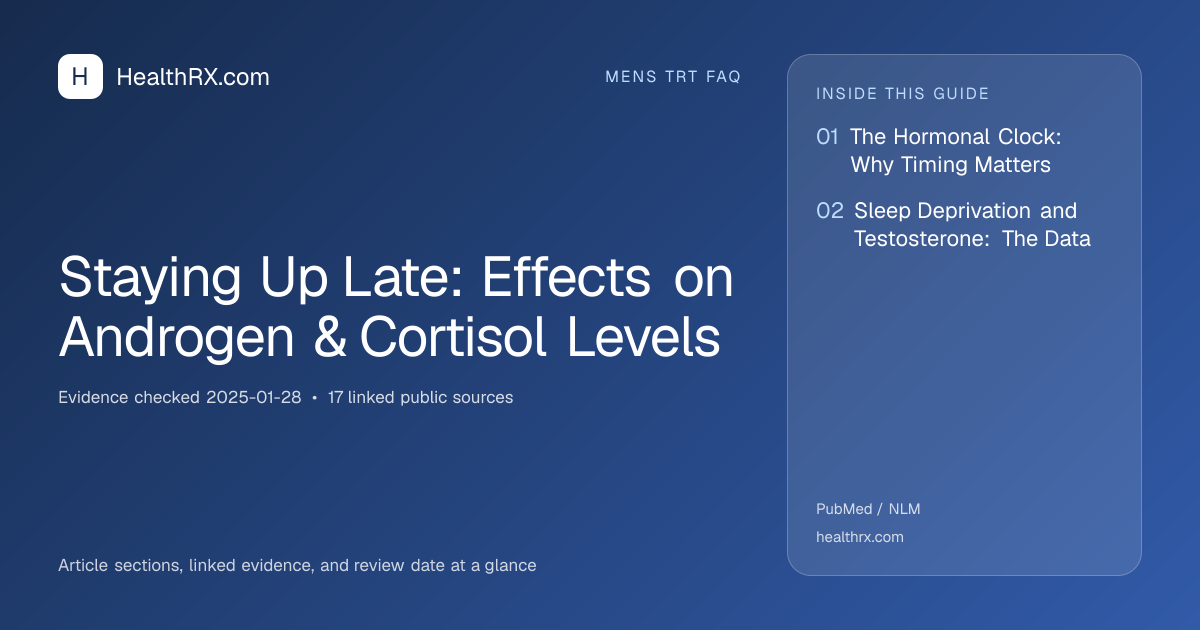 Evidence overview for Staying Up Late: Effects on Androgen & Cortisol Levels