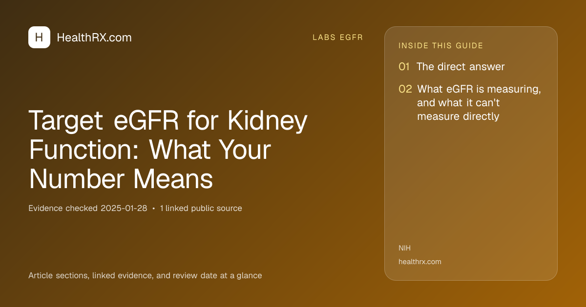 Evidence overview for Target eGFR for Kidney Function: What Your Number Means