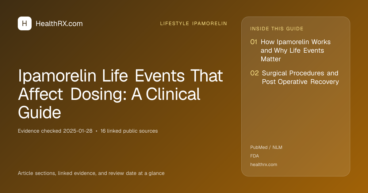 Evidence overview for Ipamorelin Life Events That Affect Dosing: A Clinical Guide