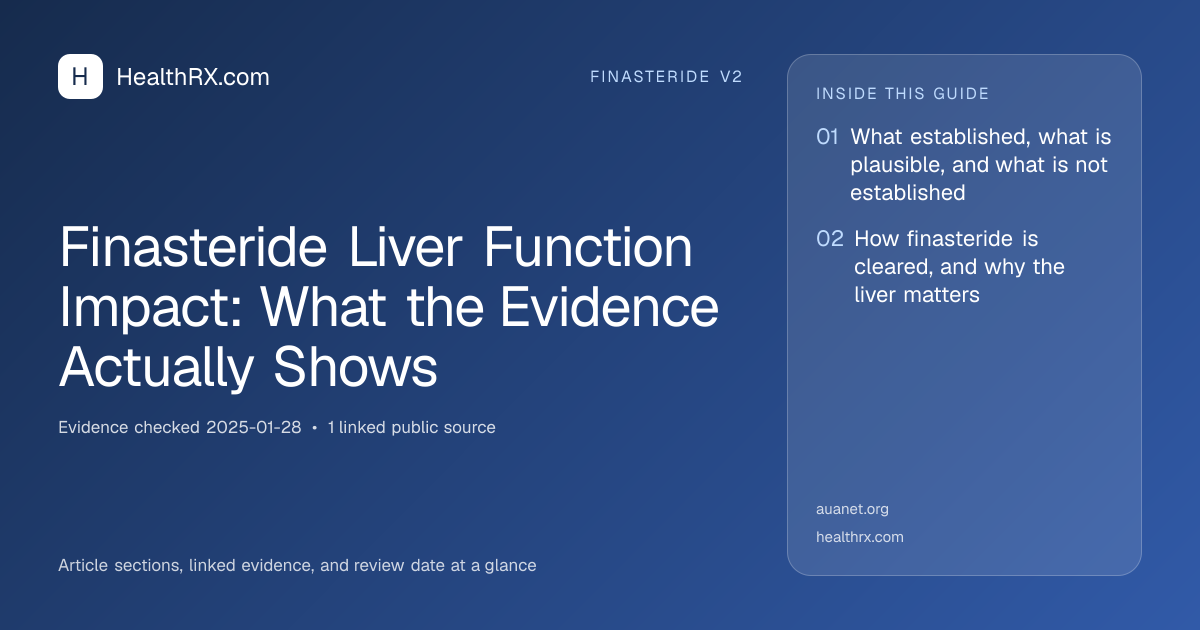 Evidence overview for finasteride v2: Finasteride Liver Function Impact: What the Evidence Actually Shows