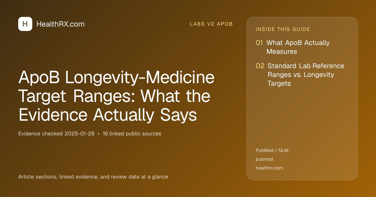Evidence overview for ApoB Longevity-Medicine Target Ranges: What the Evidence Actually Says