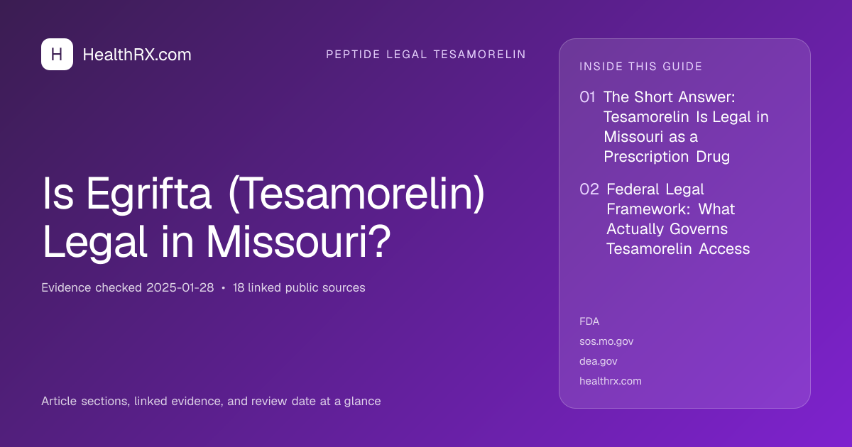 Evidence overview for Is Egrifta (Tesamorelin) Legal in Missouri?