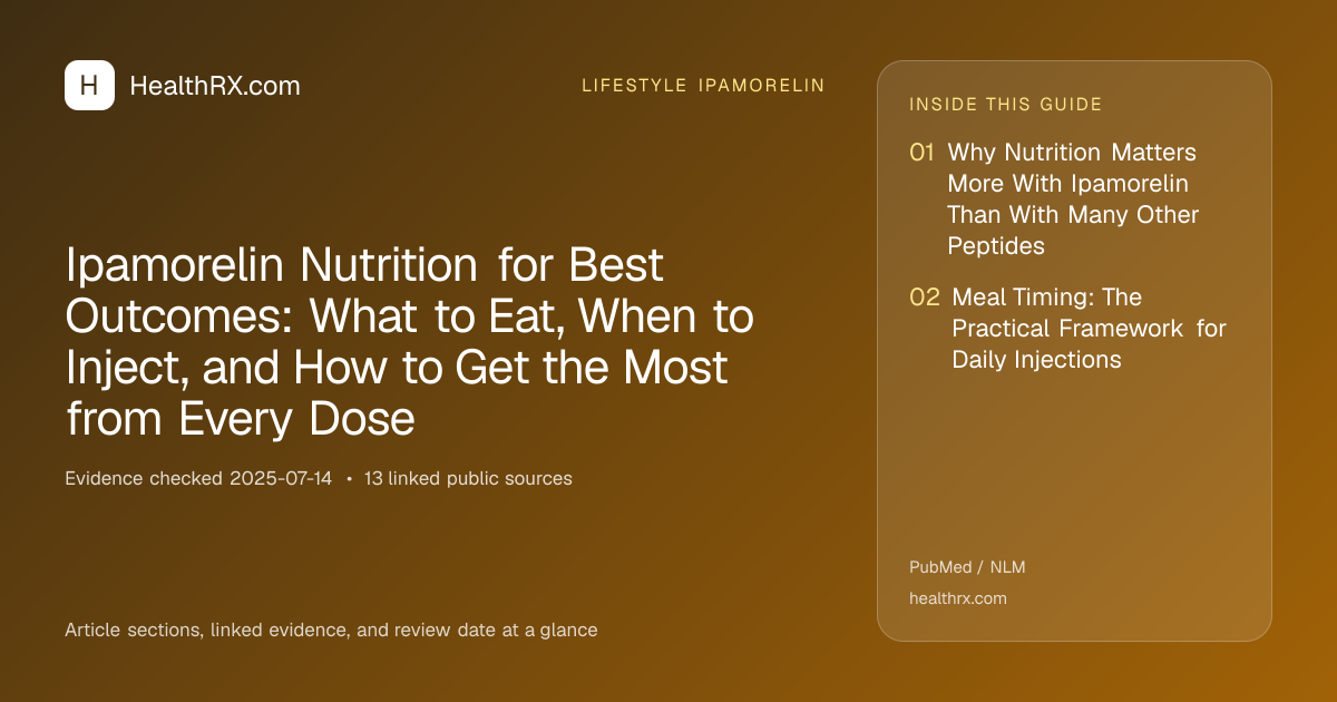 Evidence overview for Ipamorelin Nutrition for Best Outcomes: What to Eat, When to Inject, and How to Get the Most from Every Dose
