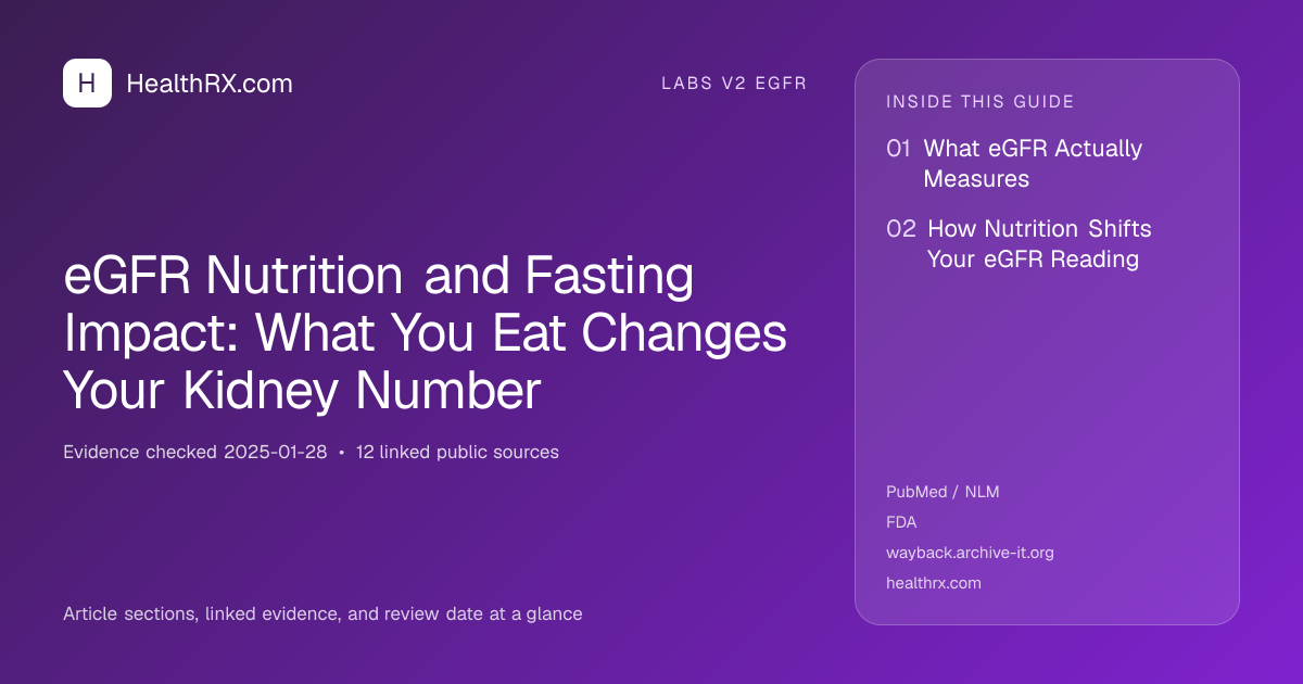Evidence overview for eGFR Nutrition and Fasting Impact: What You Eat Changes Your Kidney Number