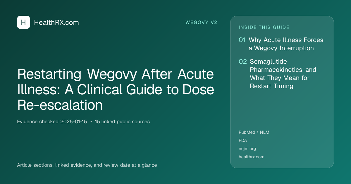 Evidence overview for Restarting Wegovy After Acute Illness: A Clinical Guide to Dose Re-escalation