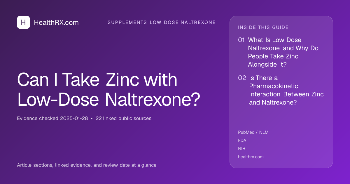 Evidence overview for supplements low dose naltrexone: Can I Take Zinc with Low-Dose Naltrexone?