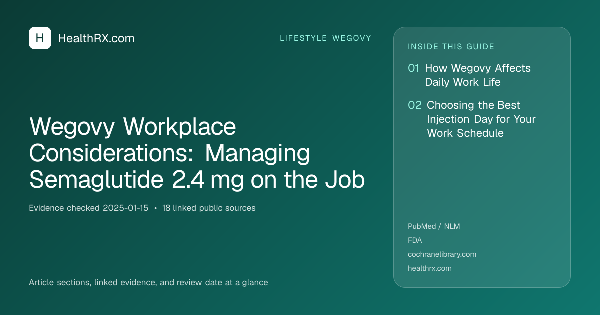 Evidence overview for Wegovy Workplace Considerations: Managing Semaglutide 2.4 mg on the Job