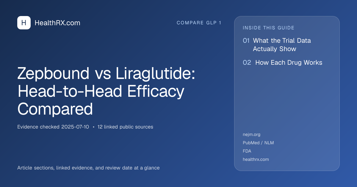 Evidence overview for Zepbound vs Liraglutide: Head-to-Head Efficacy Compared