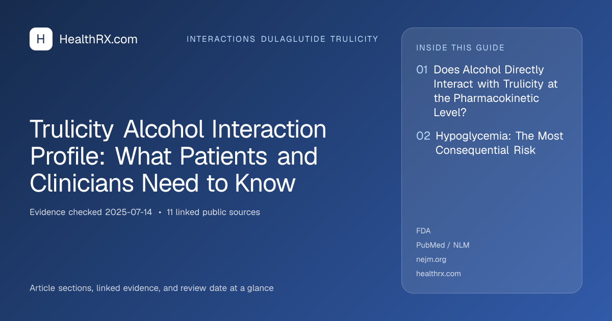 Evidence overview for Trulicity Alcohol Interaction Profile: What Patients and Clinicians Need to Know