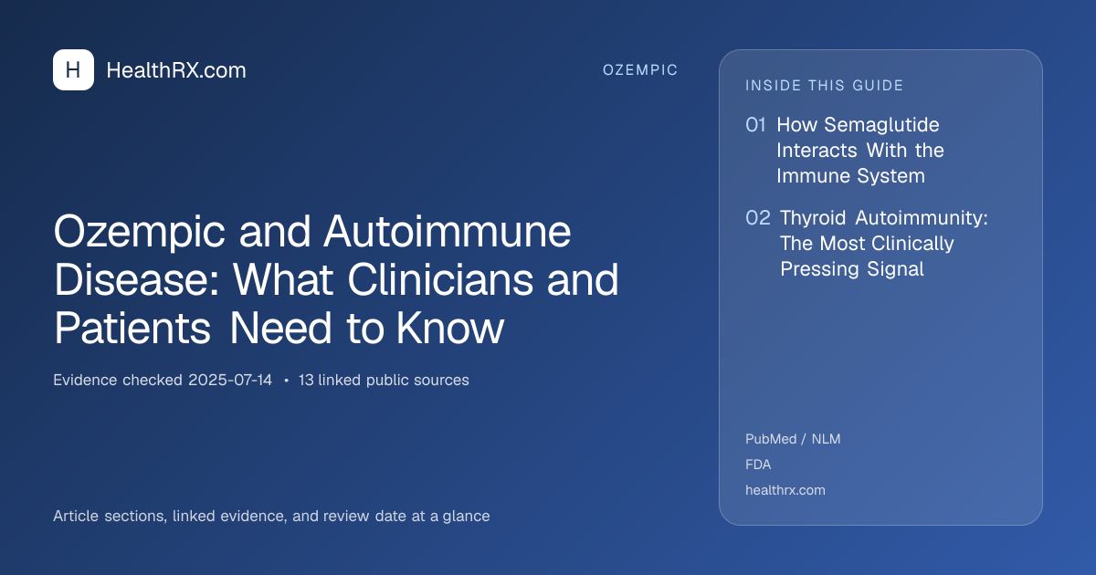 Evidence overview for ozempic: Ozempic and Autoimmune Disease: What Clinicians and Patients Need to Know
