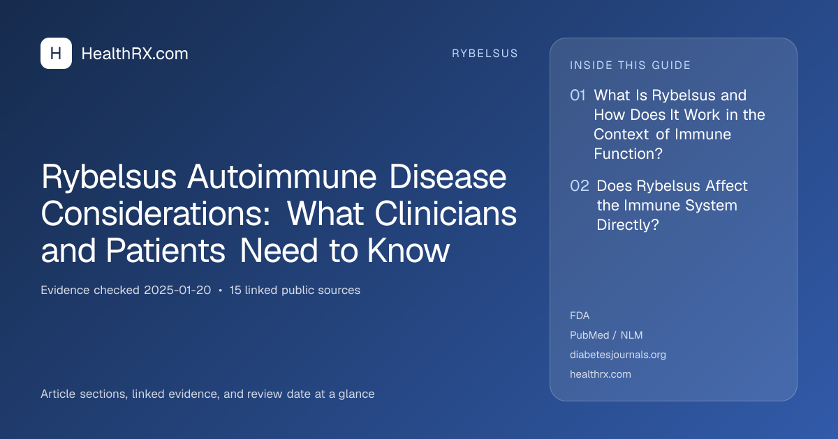 Evidence overview for Rybelsus Autoimmune Disease Considerations: What Clinicians and Patients Need to Know
