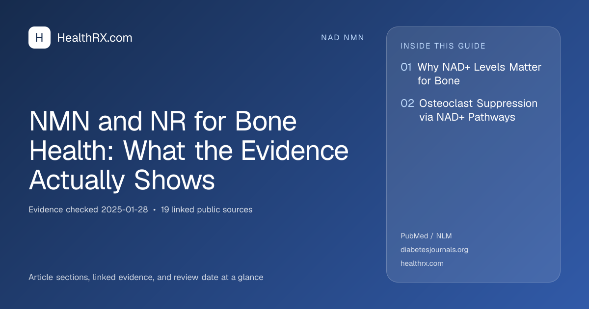 Evidence overview for nad nmn: NMN and NR for Bone Health: What the Evidence Actually Shows