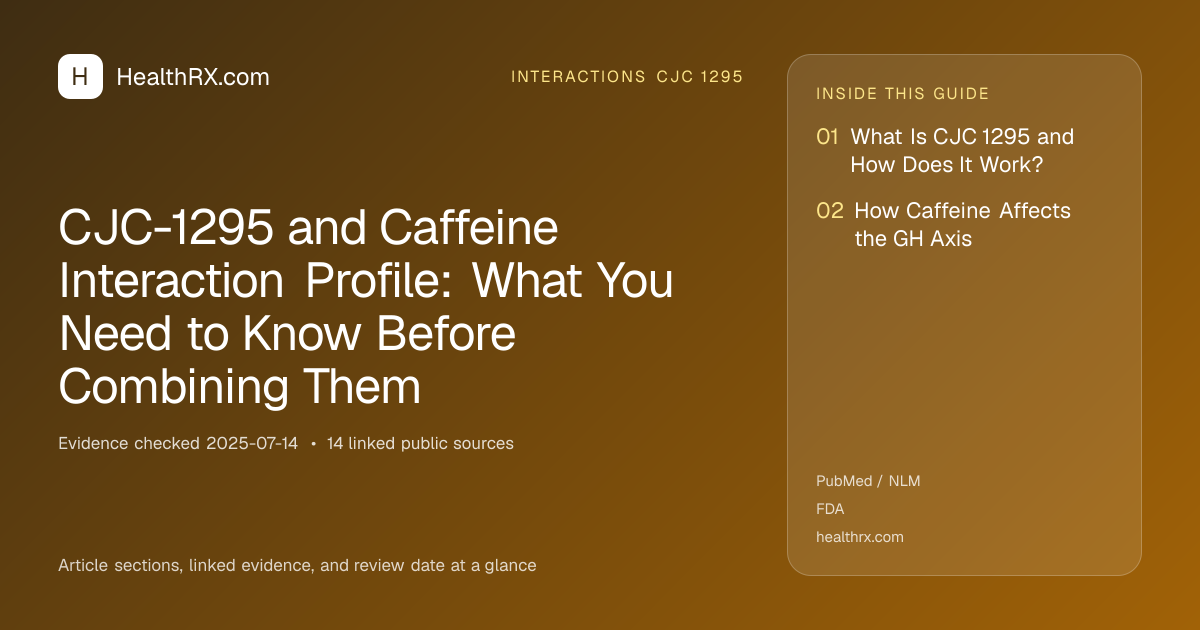 Evidence overview for CJC-1295 and Caffeine Interaction Profile: What You Need to Know Before Combining Them