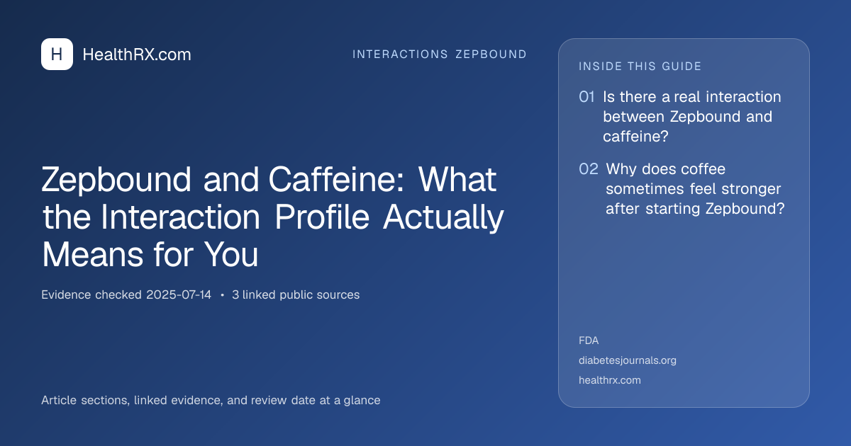 Evidence overview for Zepbound and Caffeine: What the Interaction Profile Actually Means for You