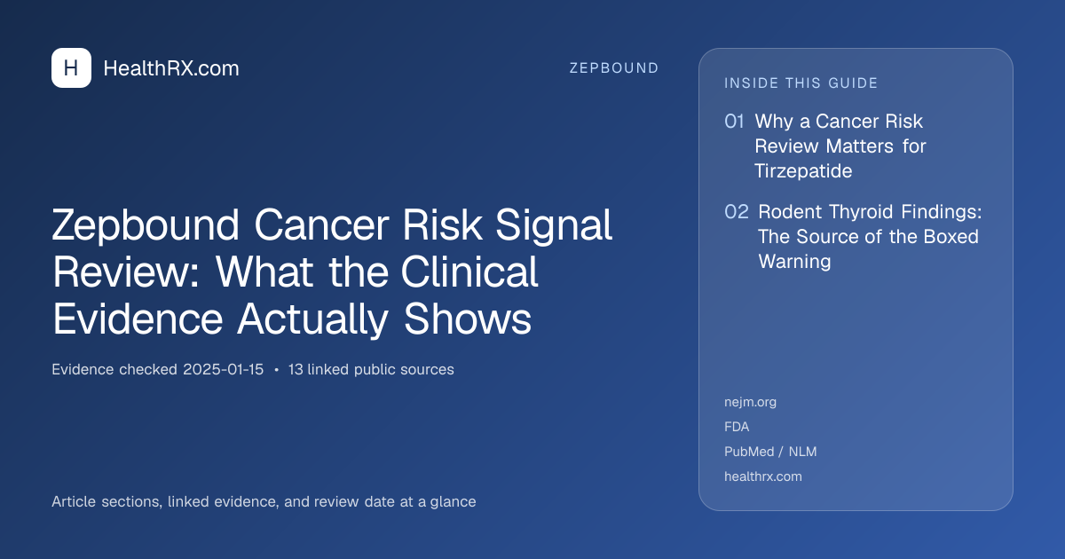 Evidence overview for Zepbound Cancer Risk Signal Review: What the Clinical Evidence Actually Shows