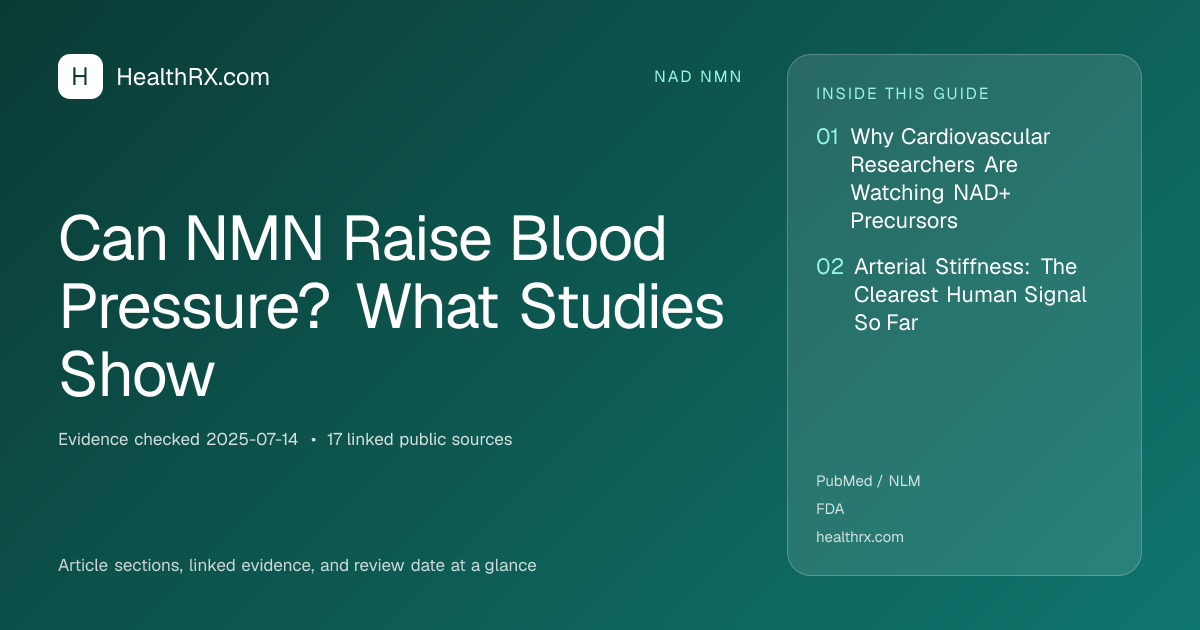 Evidence overview for nad nmn: Can NMN Raise Blood Pressure? What Studies Show
