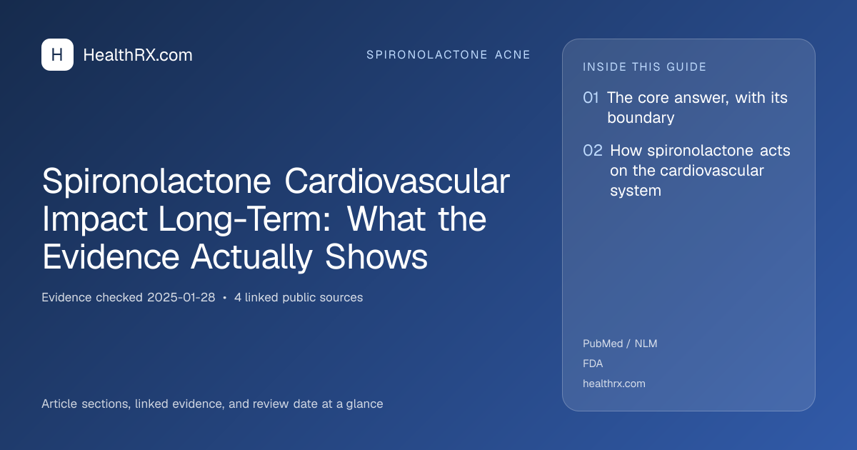 Evidence overview for Spironolactone Cardiovascular Impact Long-Term: What the Evidence Actually Shows