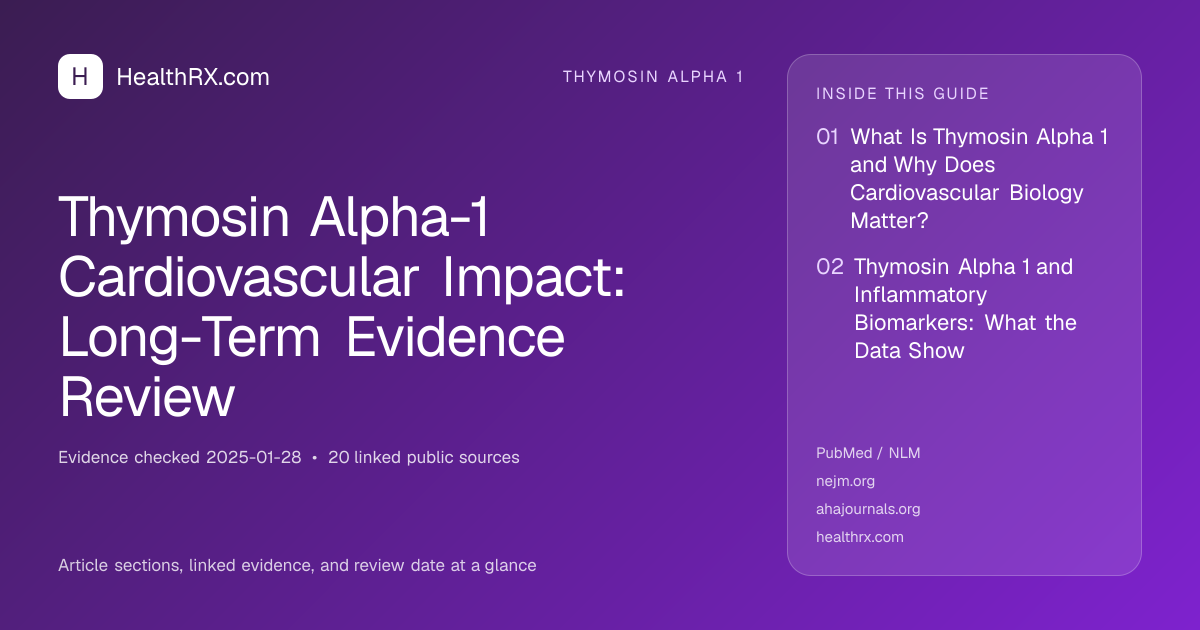 Evidence overview for Thymosin Alpha-1 Cardiovascular Impact: Long-Term Evidence Review