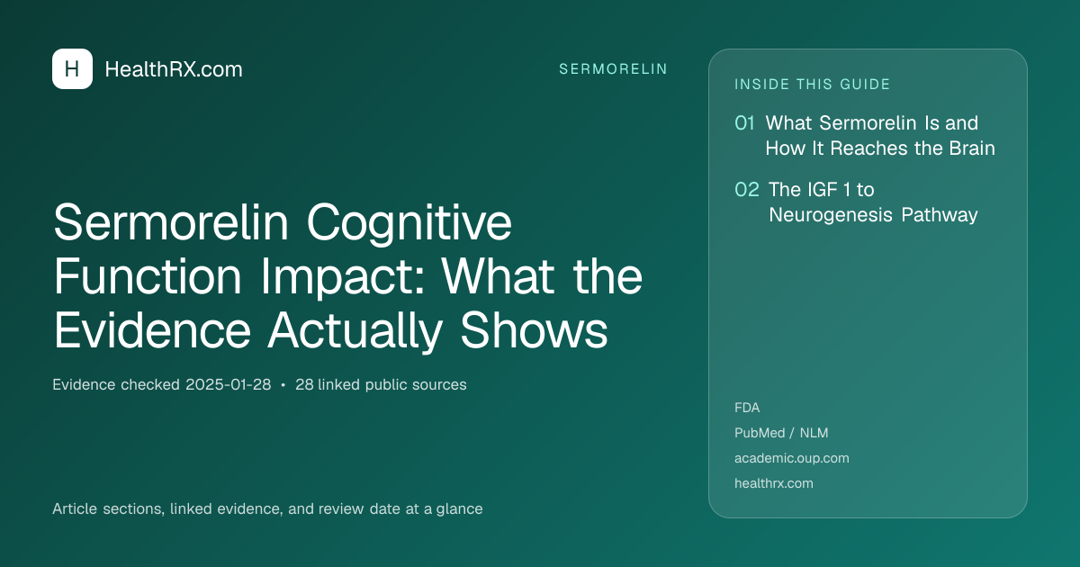 Evidence overview for Sermorelin Cognitive Function Impact: What the Evidence Actually Shows