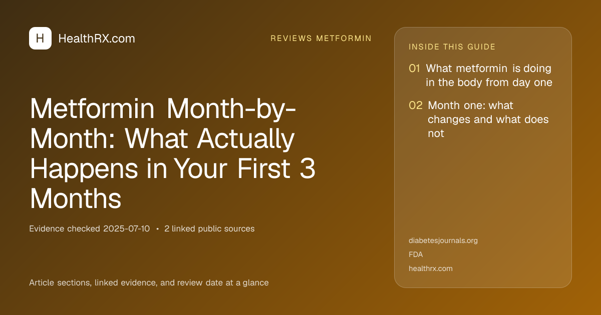 Evidence overview for reviews metformin: Metformin Month-by-Month: What Actually Happens in Your First 3 Months