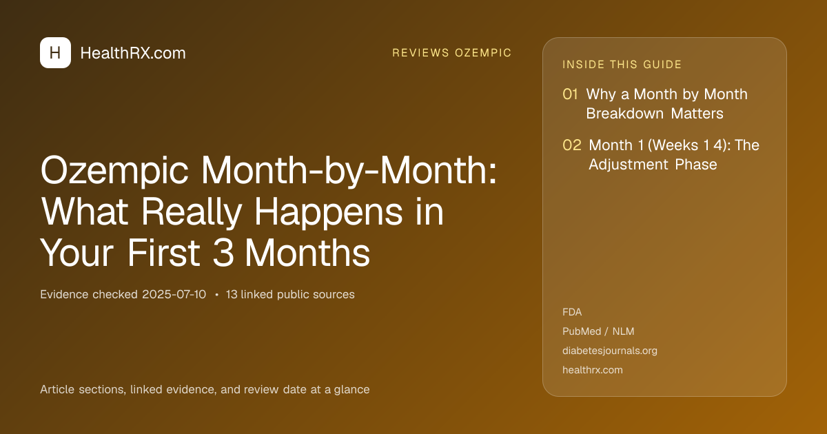 Evidence overview for Ozempic Month-by-Month: What Really Happens in Your First 3 Months