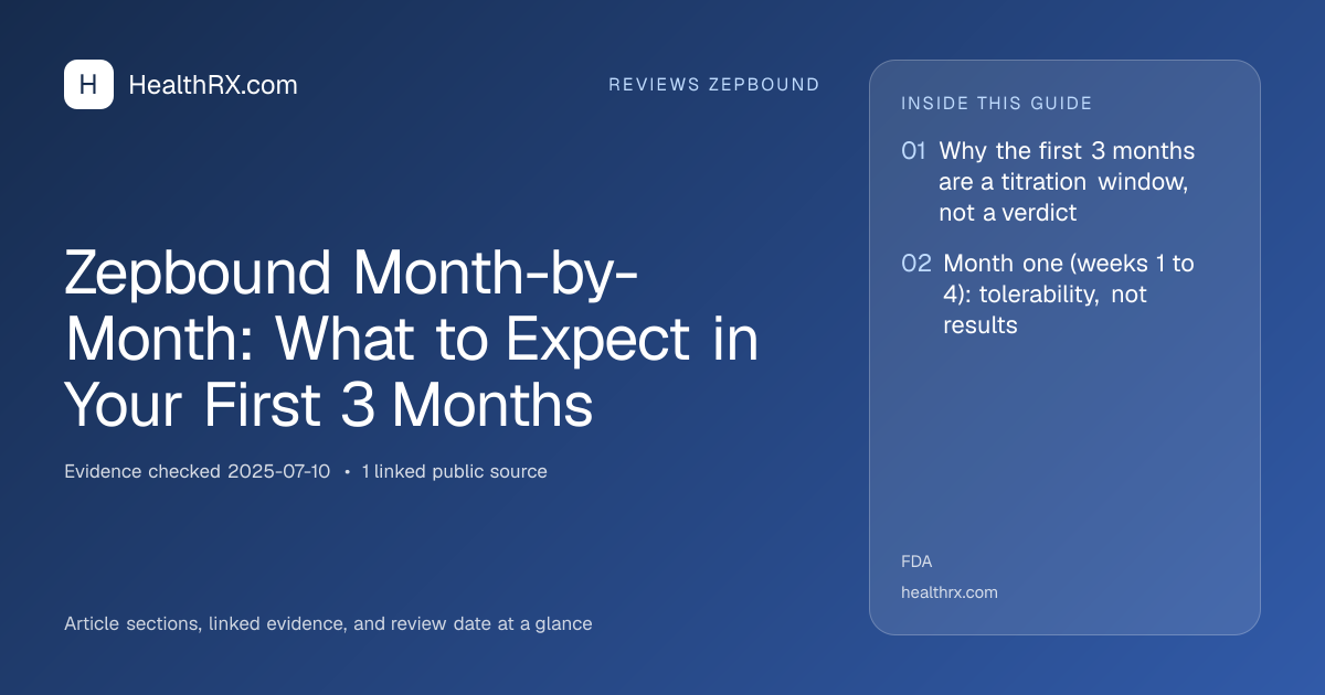Evidence overview for Zepbound Month-by-Month: What to Expect in Your First 3 Months