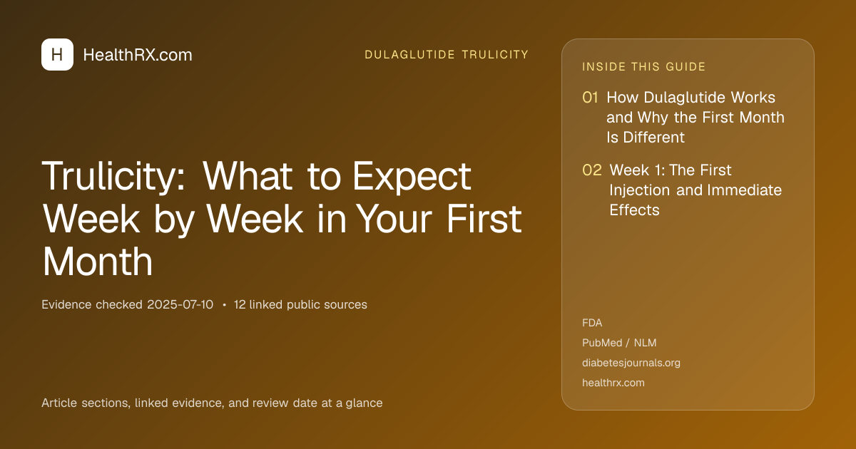 Evidence overview for Trulicity: What to Expect Week by Week in Your First Month
