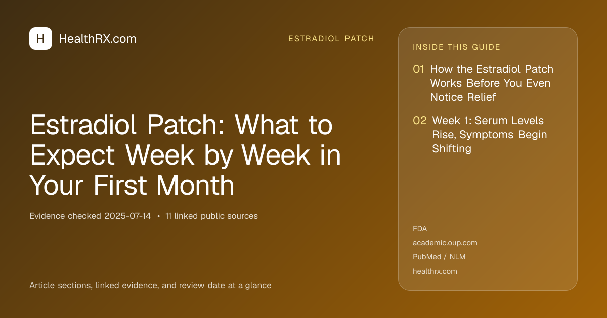 Evidence overview for Estradiol Patch: What to Expect Week by Week in Your First Month