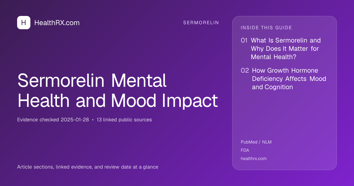 Evidence overview for Sermorelin Mental Health and Mood Impact