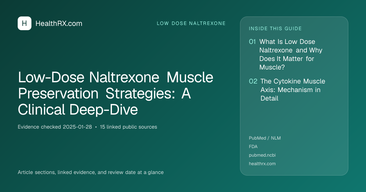 Evidence overview for low dose naltrexone: Low-Dose Naltrexone Muscle Preservation Strategies: A Clinical Deep-Dive