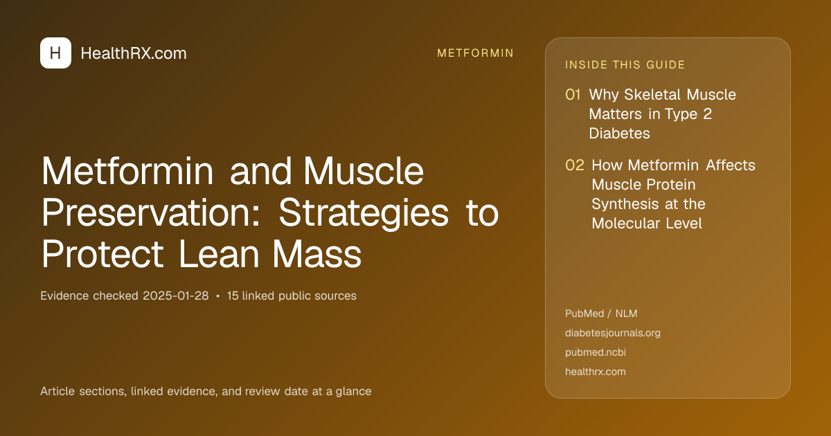 Evidence overview for metformin: Metformin and Muscle Preservation: Strategies to Protect Lean Mass