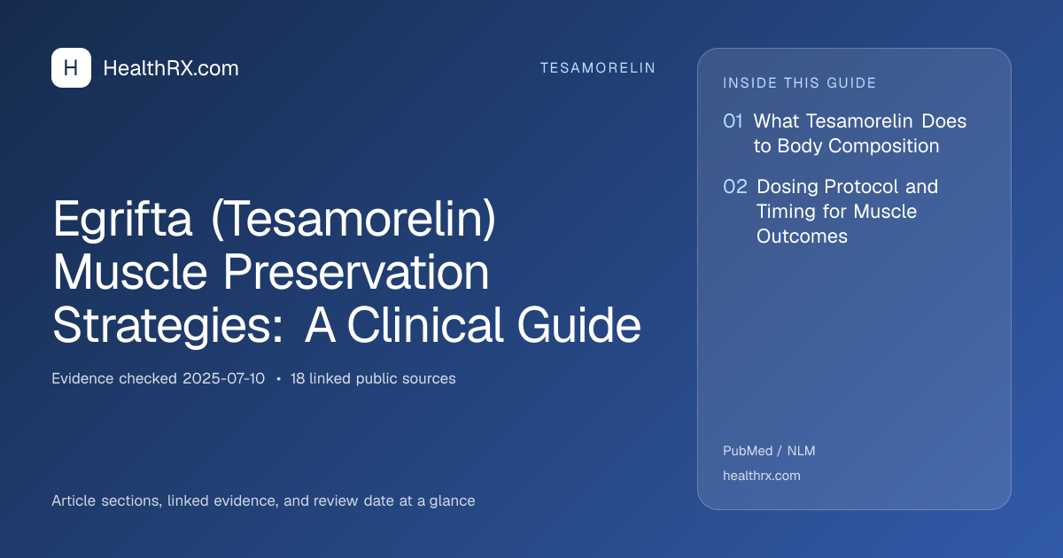 Evidence overview for Egrifta (Tesamorelin) Muscle Preservation Strategies: A Clinical Guide