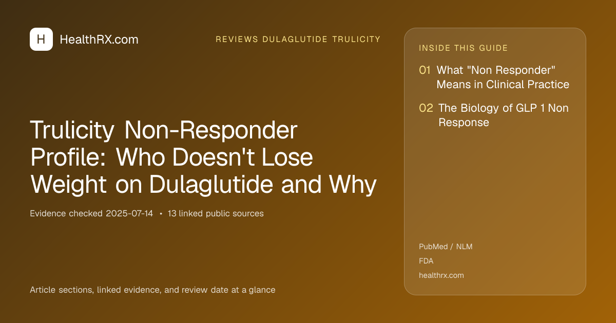 Evidence overview for Trulicity Non-Responder Profile: Who Doesn't Lose Weight on Dulaglutide and Why
