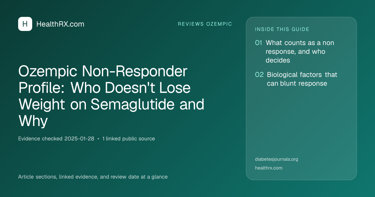 Evidence overview for Ozempic Non-Responder Profile: Who Doesn't Lose Weight on Semaglutide and Why