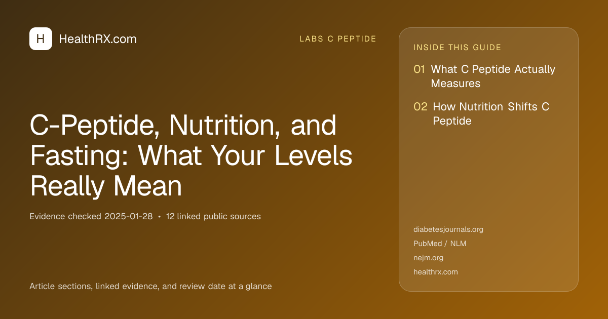Evidence overview for C-Peptide, Nutrition, and Fasting: What Your Levels Really Mean