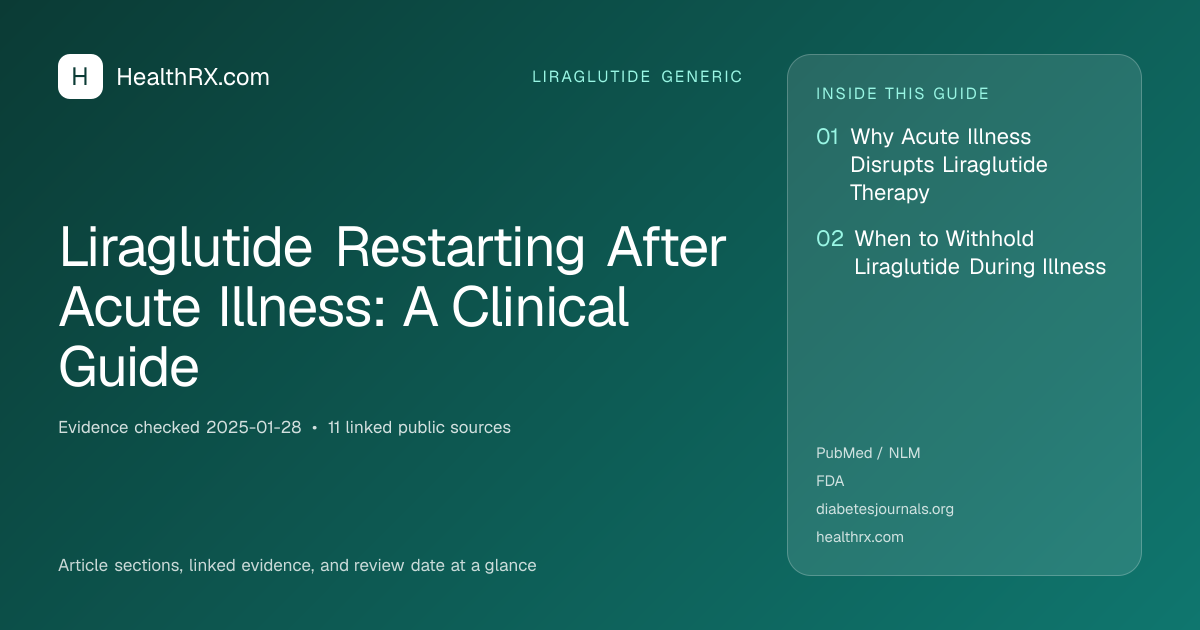 Evidence overview for Liraglutide Restarting After Acute Illness: A Clinical Guide