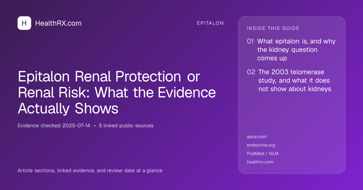Evidence overview for Epitalon Renal Protection or Renal Risk: What the Evidence Actually Shows