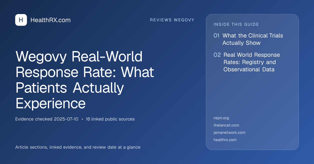 Evidence overview for Wegovy Real-World Response Rate: What Patients Actually Experience