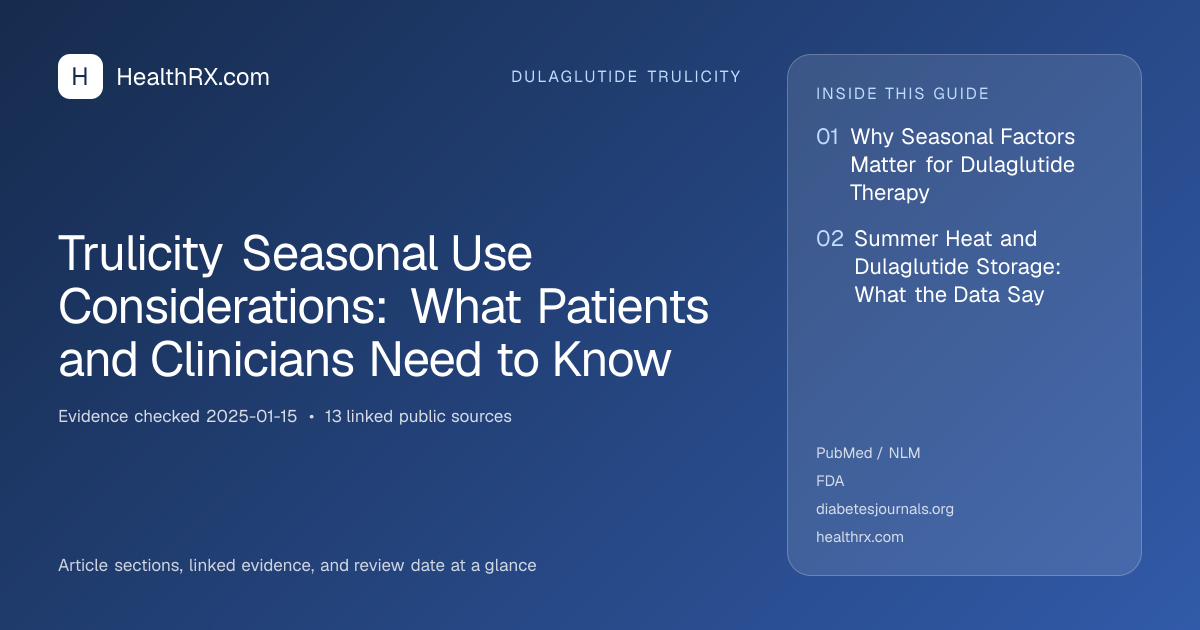 Evidence overview for Trulicity Seasonal Use Considerations: What Patients and Clinicians Need to Know