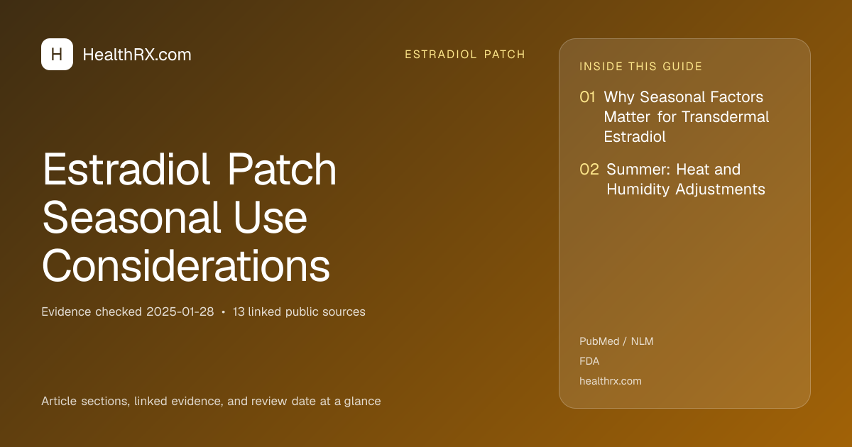 Evidence overview for Estradiol Patch Seasonal Use Considerations