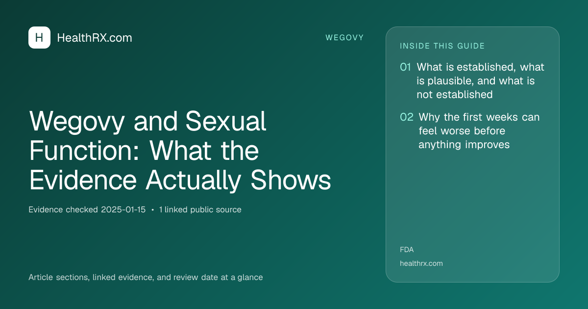 Evidence overview for Wegovy and Sexual Function: What the Evidence Actually Shows