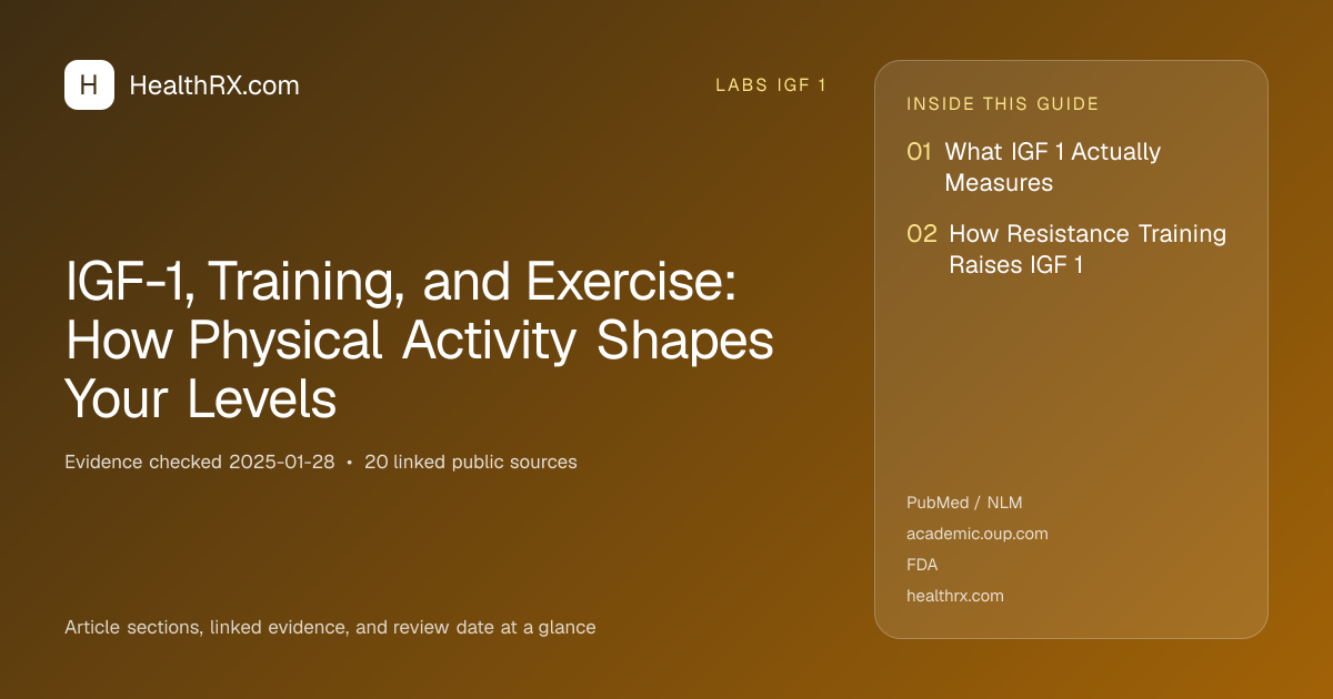 Evidence overview for IGF-1, Training, and Exercise: How Physical Activity Shapes Your Levels