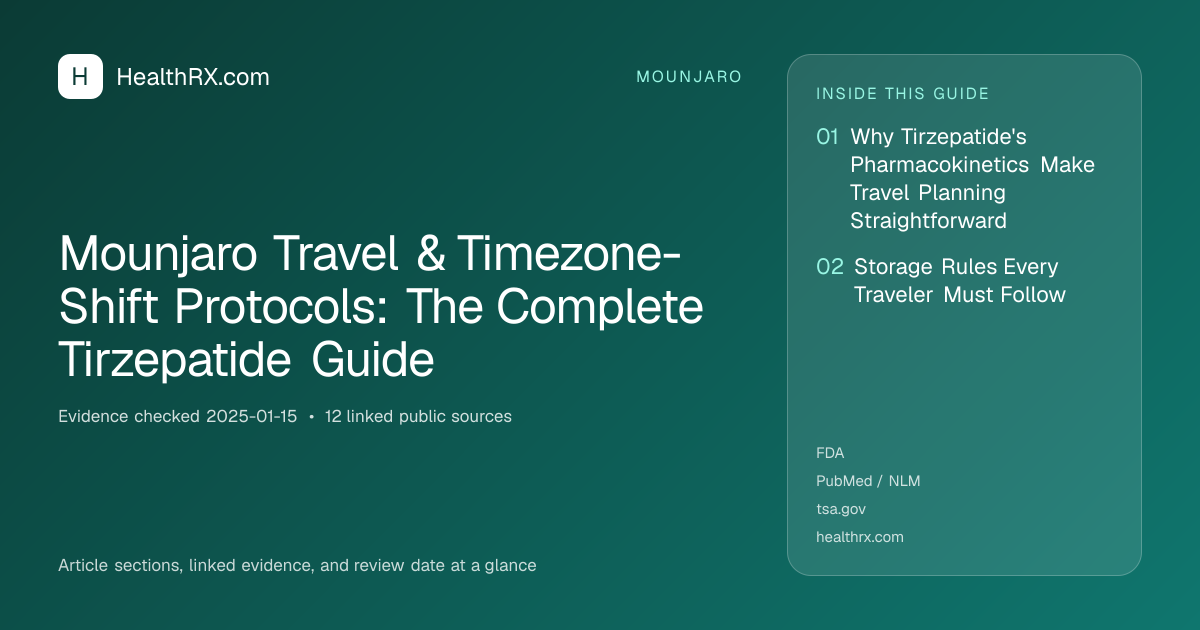 Evidence overview for Mounjaro Travel & Timezone-Shift Protocols: The Complete Tirzepatide Guide